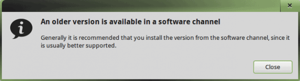 Software warning