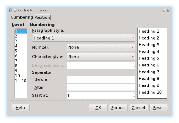 Tools</i> > <i>Ouline Numbering is about a lot more than making lists.