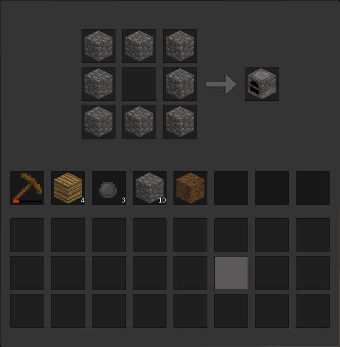 Build a furnace to smelt ore into ingots.