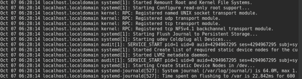 Systemd log