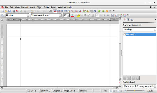 SoftMaker TextMaker, main view