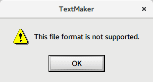 Unsupported file format