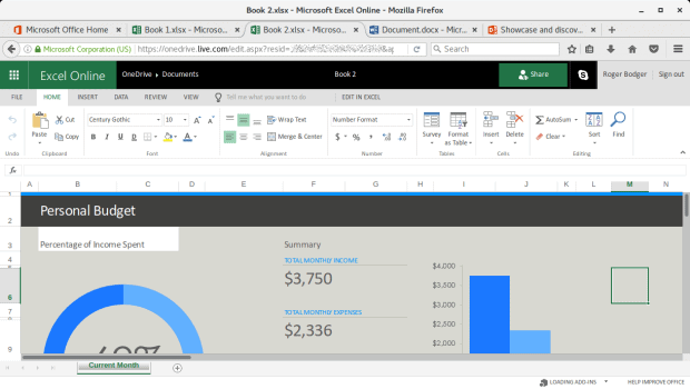 MS Office Online, XLS example