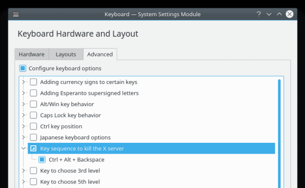 Desktop restart key combo