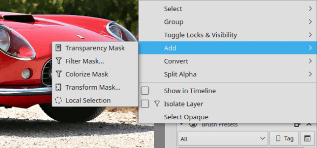 Layer masks