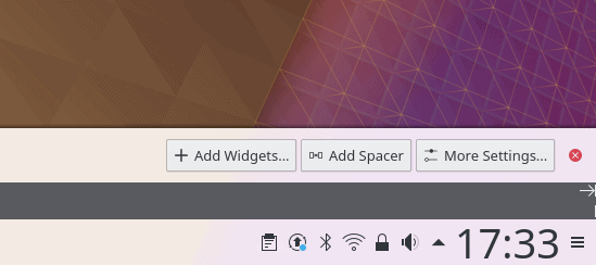 Panel edit, add widgets