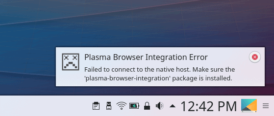 Browser integration error