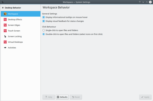 Workspace settings, non-intuitive