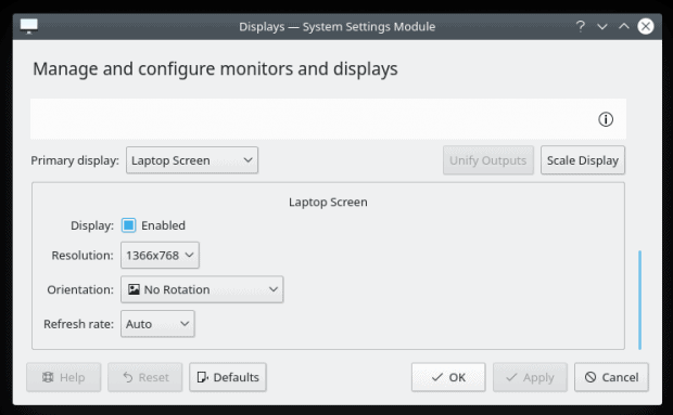 Plasma display settings