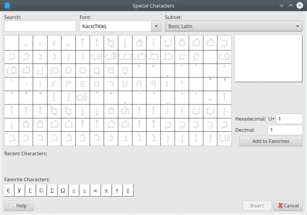 Missing characters