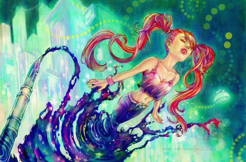 Krita: Ink Girl, by Enrico Guarnieri